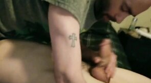 Super Bowl Sucking Twink Boyfriend's Cock