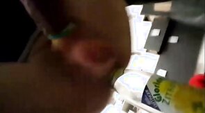 Fuccboi1999 - virgin riding bottle and massive dildo