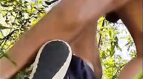 Daddy breeding a guy in a park