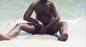 jerking off at the beach