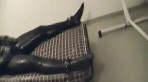 Rubberboy in Bondage for the night