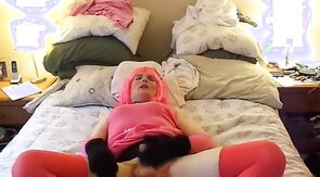 Pink Sissy Masturbates