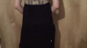 Sissy in new dress and panties