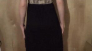 Sissy in new dress and panties