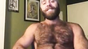 Hairy Lumberjack Shows Off his Cock ( No Cum )