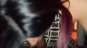 Redhead Mature CD Sucks Cum Out Of BBC