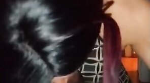 Redhead Mature CD Sucks Cum Out Of BBC