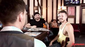 Manly fuck in the restroom between Damien Crosse and Ka