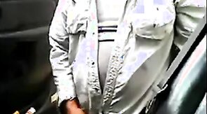 Mature beard dad jerks his cock by his truck outside