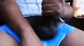 Verbal Hung Black Stud Jerk Off & Cum