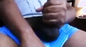 Verbal Hung Black Stud Jerk Off & Cum