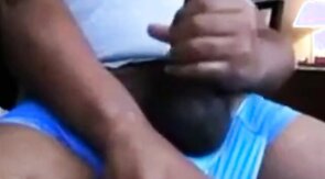 Verbal Hung Black Stud Jerk Off & Cum