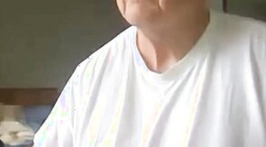 old man jerking his big dick
