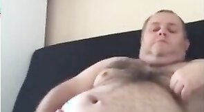 Chub bear handjob and cum
