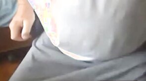 old man jerking his big dick