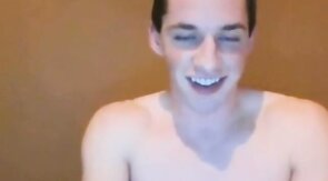Solo Boy Wanking with dildo up ass