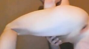 Solo Boy Wanking with dildo up ass