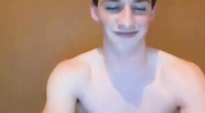 Solo Boy Wanking with dildo up ass