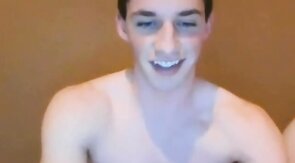 Solo Boy Wanking with dildo up ass