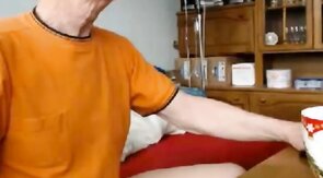 grandpa jerk off his cock