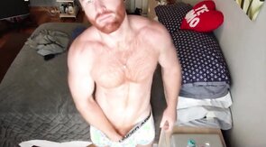Ginger Hunk Seth Forena Bed Jerks his Cock Until He Cums