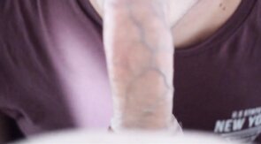 Buddy deep throating and face fucking my big cock on poppers