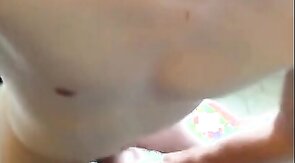 Smooth twink dildo fucks