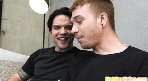 Facial rimjob stud barebacks BFs asshole till face jizz