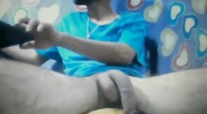 huge cock latin shoots a heavy cum load