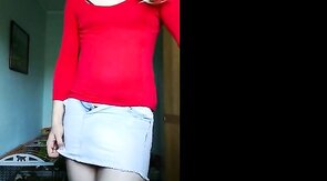 Cross-dressing striptease