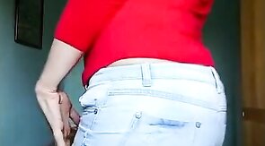 Cross-dressing striptease