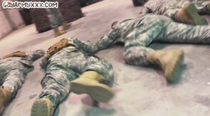 Navy stud fucked in public military shower by colleague