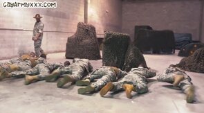 Navy stud fucked in public military shower by colleague