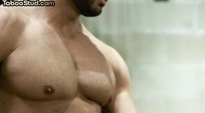 Deepthroating stepbrother creampied in jail by muscled