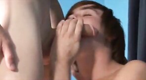 Cut and shaved femboy gets his weenie sucked