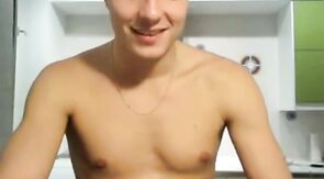 Wonder boy jerks off and cums alot