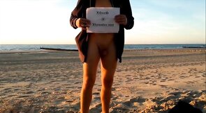 Naked at the beach