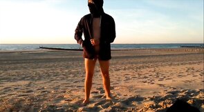 Naked at the beach