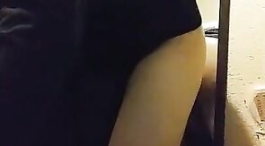 Trans moaning as she rides her toy