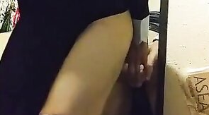 Trans moaning as she rides her toy