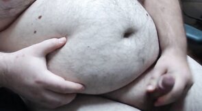 fat chub bear stroking dick