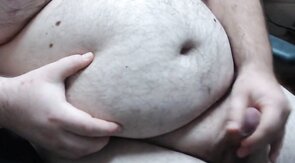 fat chub bear stroking dick