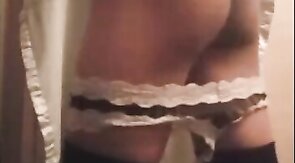 Sexy Femboy Twink Teasing in Lace Panties