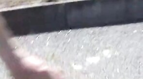 Jacking and cumming on a bridge over the highway