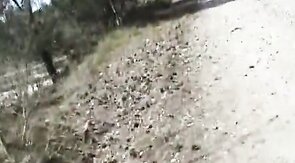 Jacking and cumming on a bridge over the highway