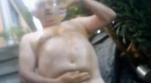 grandpa in the yard