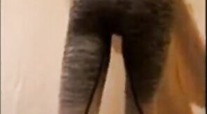 cute sissy in leggings with a bulge