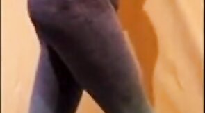 cute sissy in leggings with a bulge