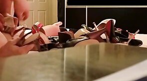 My friend asked me to fuck his girl's shoes once again