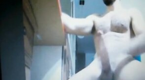 bearded hairy daddy huge cock